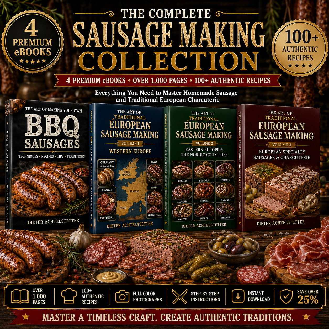 The Complete European Sausage Making Collection – 4 eBook Bundle