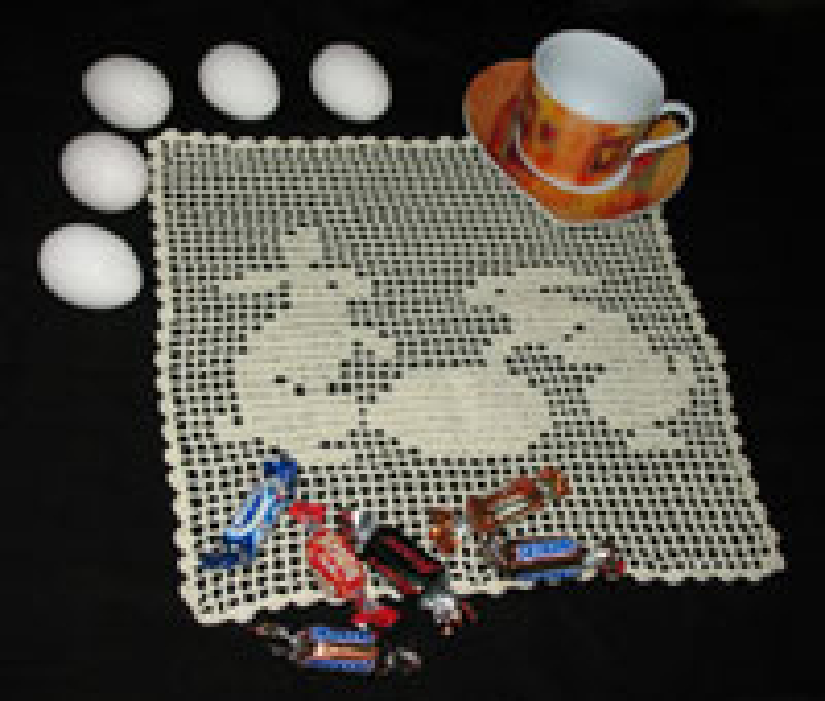 Easter bunny doily - Image