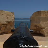 Fort Saint Angelo - Aiming gun - Image