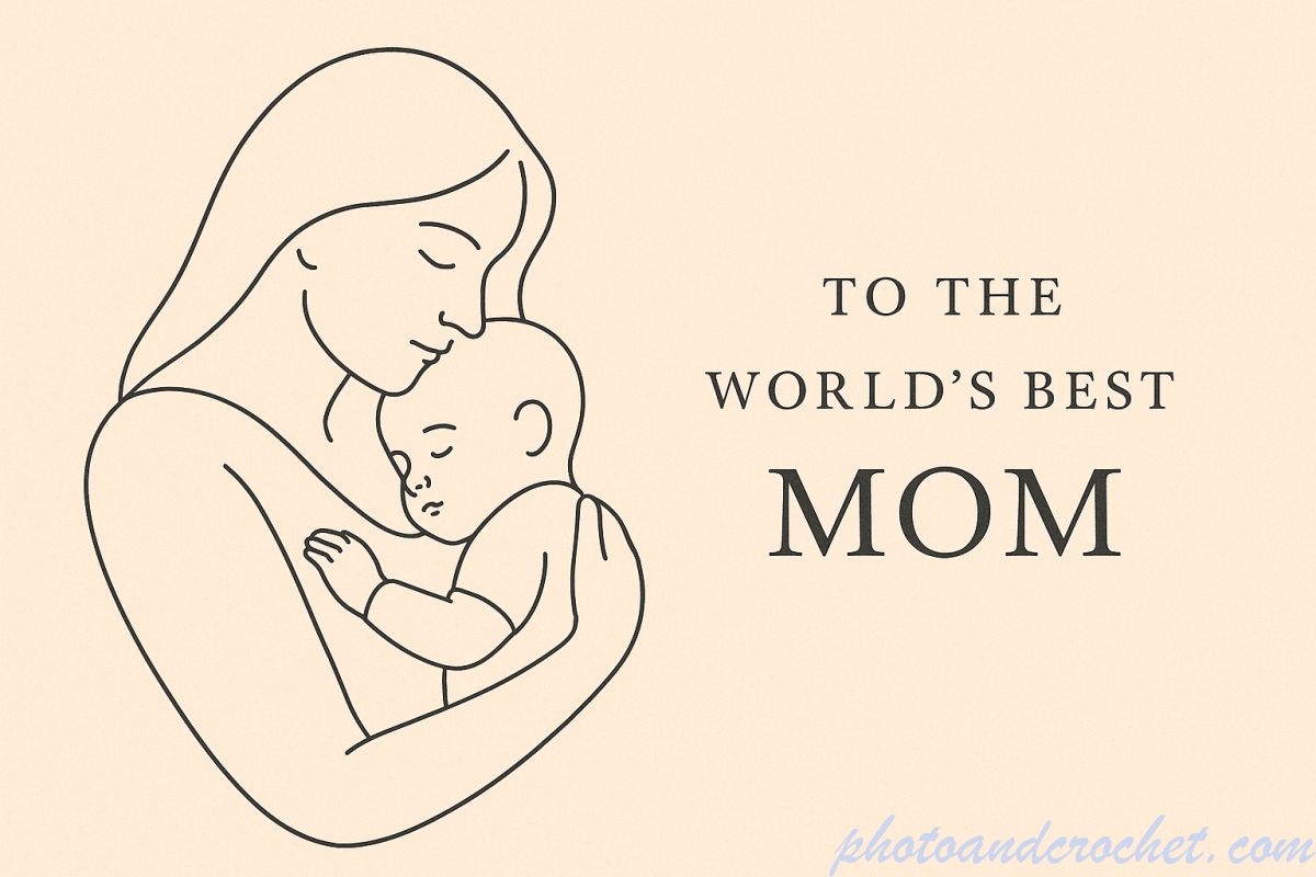 Elegant Minimalist Mother's Day E-Card - Mother and Child Line Art