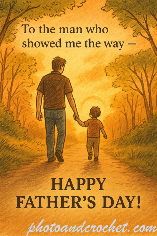 Father and Child Walking – Image