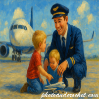 Pilot and Child Father’s Day Card – Image