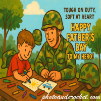 Cartoon Soldier Father’s Day Card – Image
