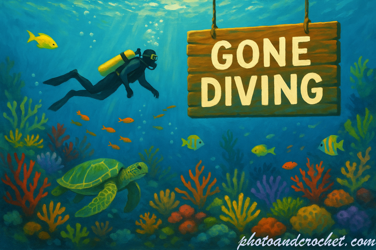 Gone Diving E-Card – Underwater Adventure Scene