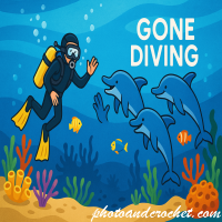 Gone Diving E-Card – Playful Encounter with Dolphins - Image