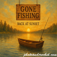 Gone Fishing E-Card – Peaceful Lake at Sunset - Image