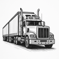 Australian Road Train Illustration