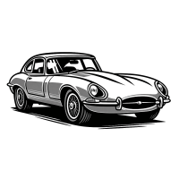 Classic British Sports Car Illustration