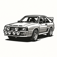 Retro Group B Rally Legend Illustration