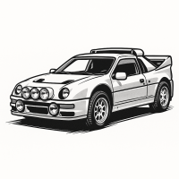 Group B Homologation Rally Legend Illustration