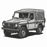 Mercedes-Benz G-Wolf Military 4×4 Illustration