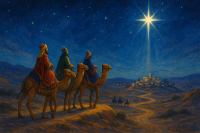 The Three Wise Men Following the Star