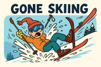 Gone Skiing – Cartoon Wipeout