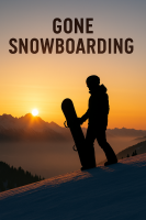 Gone Snowboarding – Sunrise Silhouette