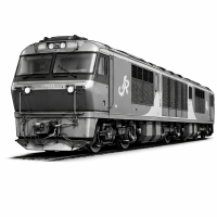 Japanische Schwere Güter-Diesellokomotive – 3D Clipart