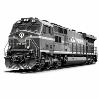 Chinesische Schwere Hauptstrecken-Diesellokomotive – 3D Clipart