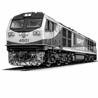 Thailändische Schwere Güter-Diesellokomotive – 3D Clipart