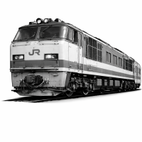 Japanische Hauptstrecken-Personen-Diesellokomotive – 3D Clipart