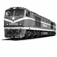 Vietnamesische Regional-Diesellokomotive – 3D Clipart