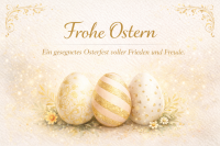 Frohe Ostern – Premium Gold Easter Elegance