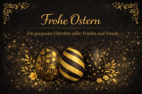 Frohe Ostern – Luxury Black &amp; Gold Easter Edition