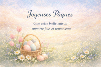 Joyeuses Pâques – Elegant French Spring Easter Card