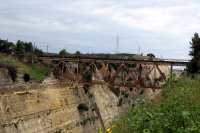 Pont ferroviaire désaffecté au-dessus du canal de Corinthe, Grèce