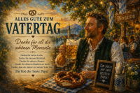 Alles Gute zum Vatertag – Bavarian Biergarten Impressionist Oil Painting Edition