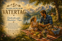 Alles Gute zum Vatertag – German Father &amp; Daughter Picnic Oil Painting Edition