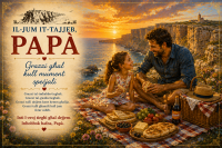 Il-Jum it-Tajjeb, Papà – Edizzjoni Pittura taż-Żejt Piknik Dingli Cliffs Missier u Bint