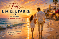 Feliz Día del Padre – Spanish Mediterranean Beach Walk Father &amp; Daughter Edition